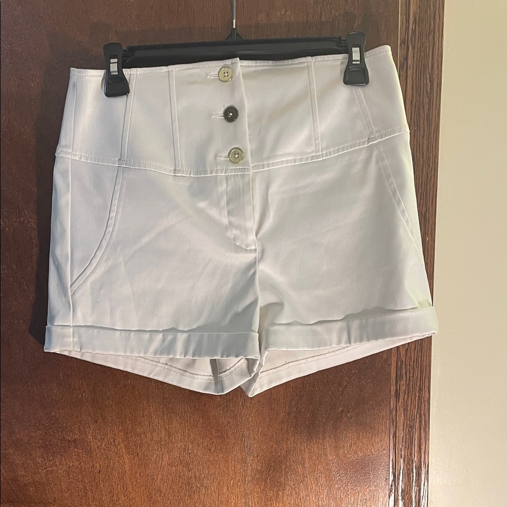 Chic High-Waisted White Shorts